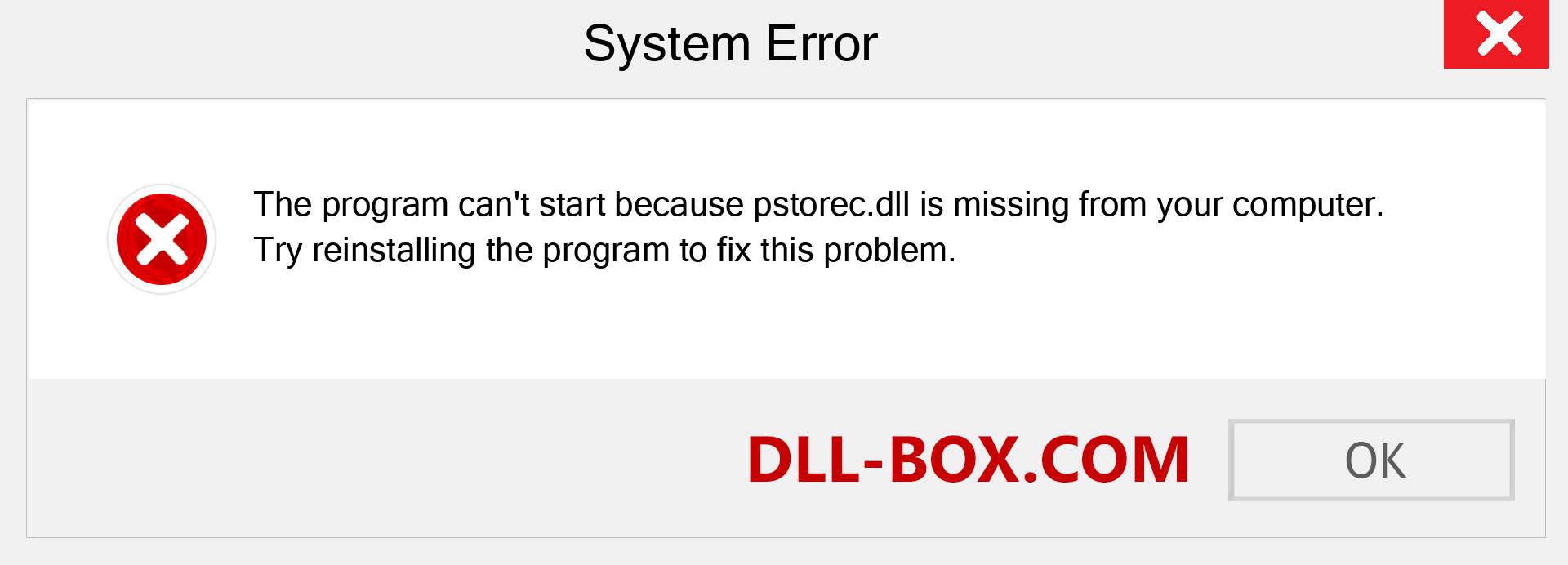  pstorec.dll file is missing?. Download for Windows 7, 8, 10 - Fix  pstorec dll Missing Error on Windows, photos, images