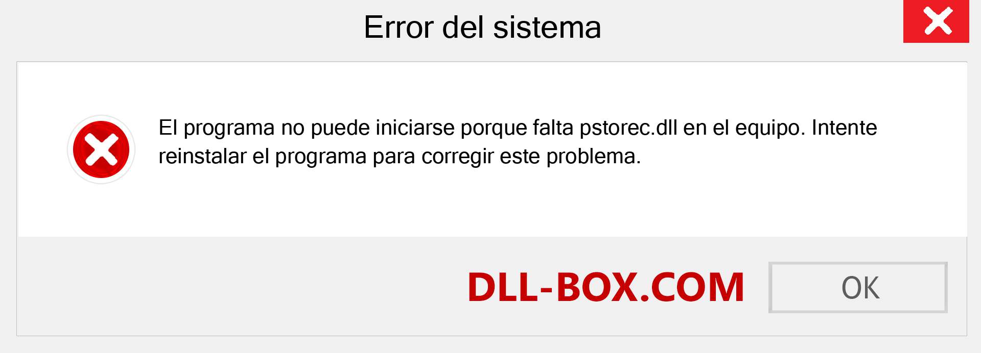 ¿Falta el archivo pstorec.dll ?. Descargar para Windows 7, 8, 10 - Corregir pstorec dll Missing Error en Windows, fotos, imágenes