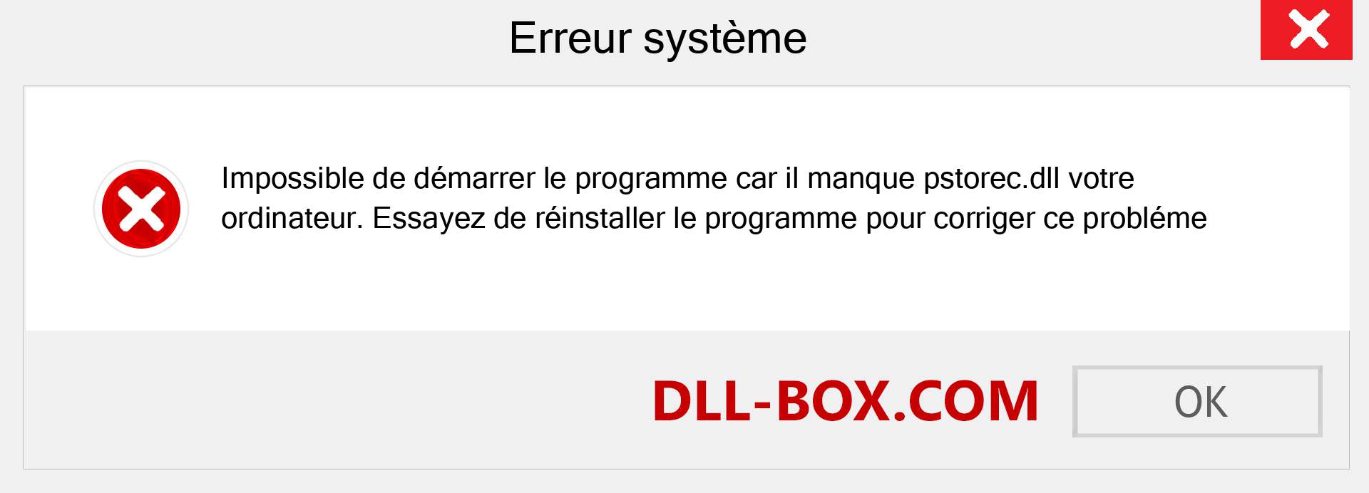 Le fichier pstorec.dll est manquant ?. Télécharger pour Windows 7, 8, 10 - Correction de l'erreur manquante pstorec dll sur Windows, photos, images